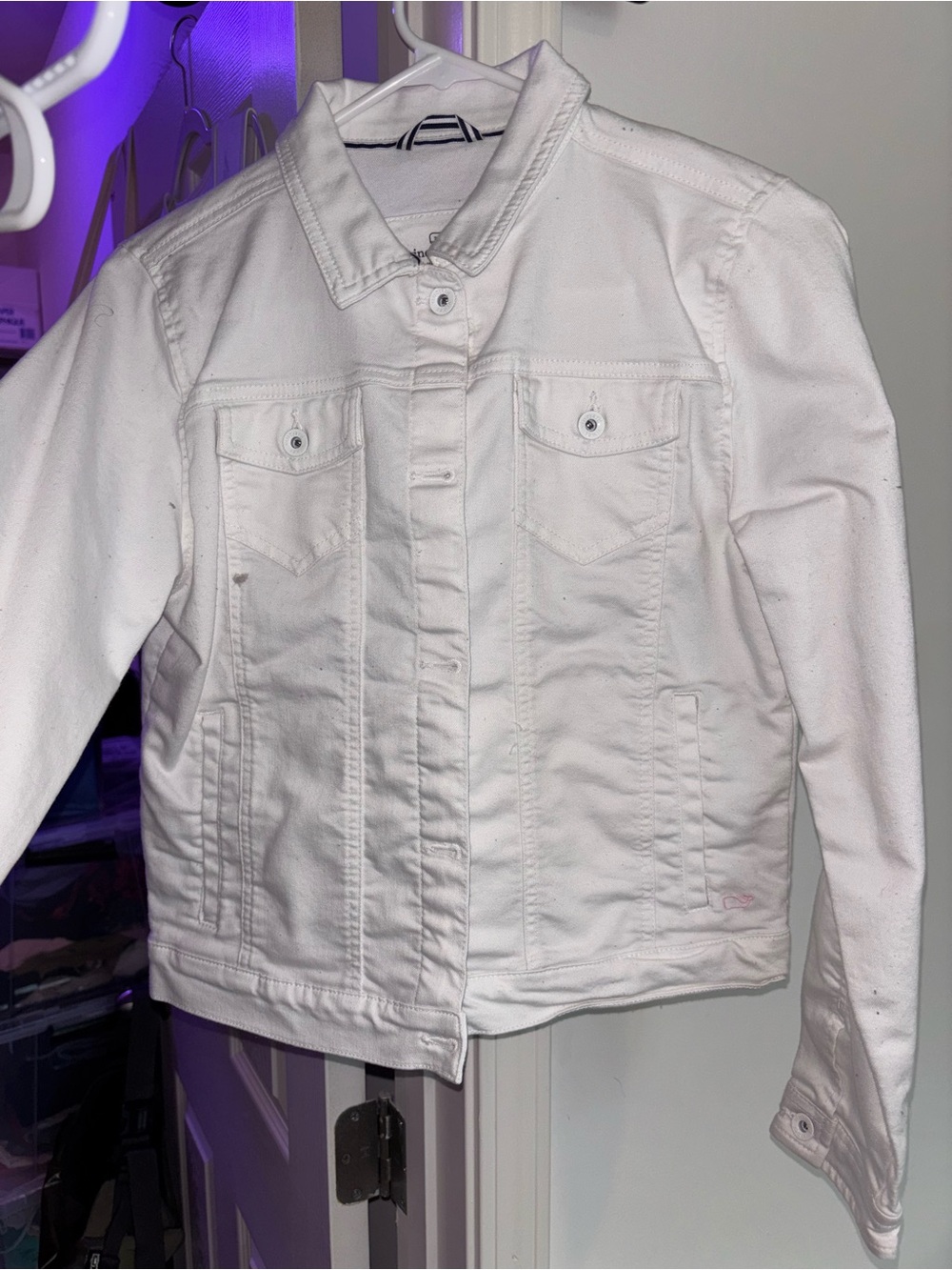 Vineyard Vines White Denim Jean Jacket